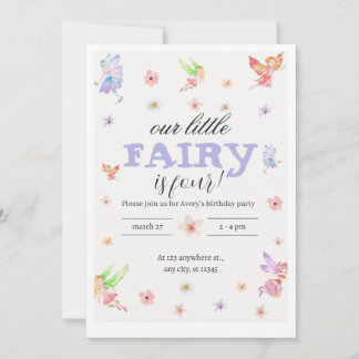 Our Little Fairy Birthday Party Invitation