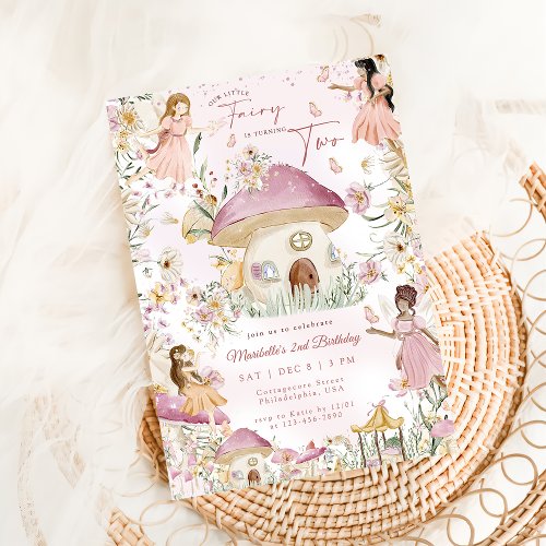 Our Little Fairy Floral Garden 2nd Birthday I Invitation