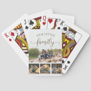 Our Little Family 4 Photo Collage Poker Cards