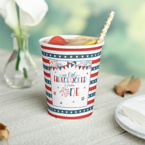Our Little Firecracker 1st Birthday Party Cups