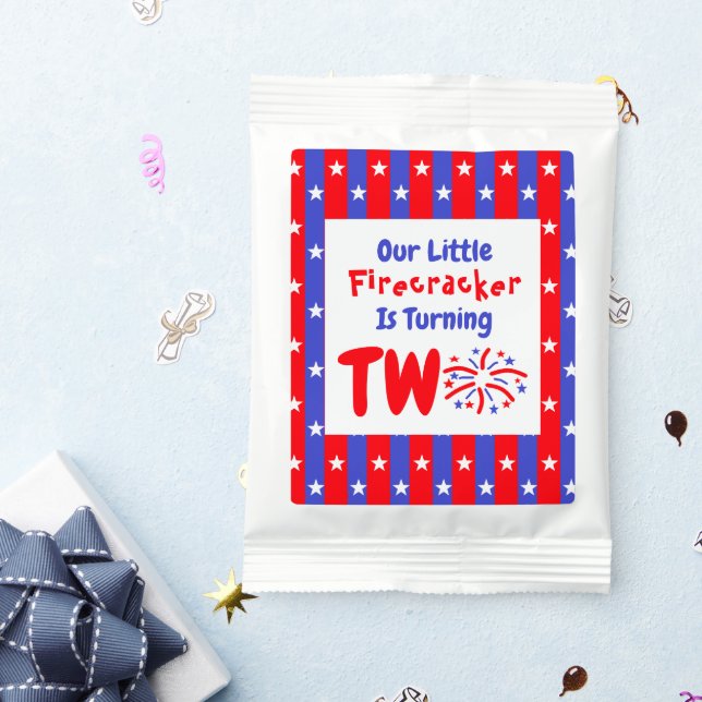 Our Little Firecracker 2nd Birthday Lemonade Drink Mix (Packets)