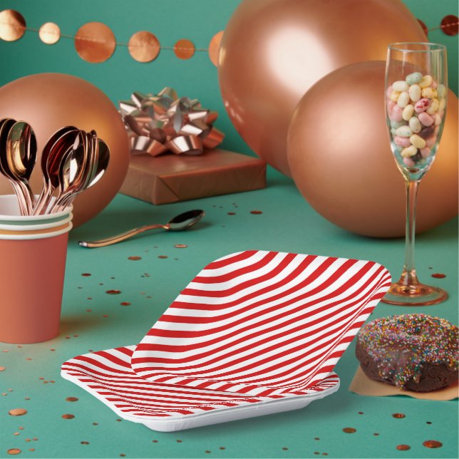 Our Little Firecracker Birthday Square Paper Plates (Multi)