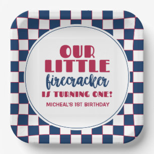 Our little firecracker is turning one birthday paper plates