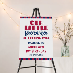 Our Little Firecracker is turning one Foam Boards