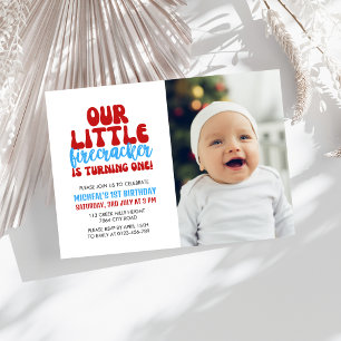 Our Little Firecracker is Turning One Invitation