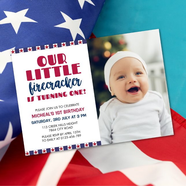 Our Little Firecracker is Turning One Invitation (Creator Uploaded)