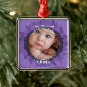 Our Little Gerber Baby Photo Ornament -Grape
