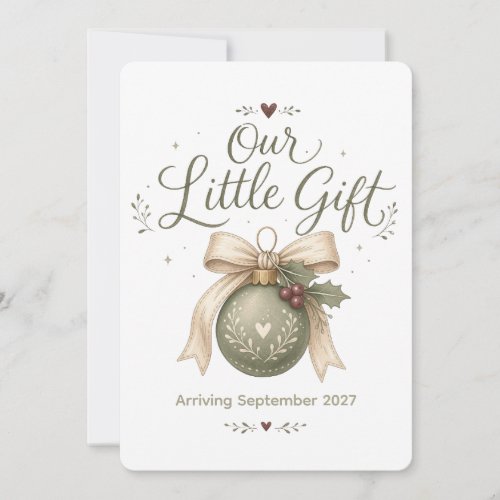 Our Little Gift Christmas Pregnancy Announcement