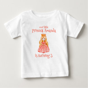 Our Little Girl is turning three guest of honor Baby T-Shirt