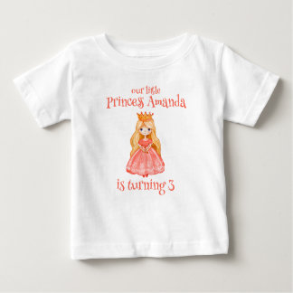 Our Little Girl is turning three guest of honor Baby T-Shirt