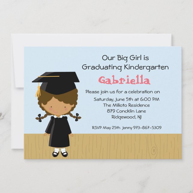 Our Little Girl's  Graduation Invitation (Front)