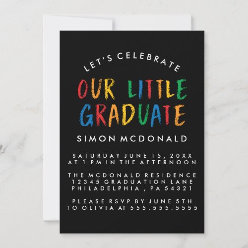 OUR LITTLE GRADUATE | GRADUATION PARTY INVITATION
