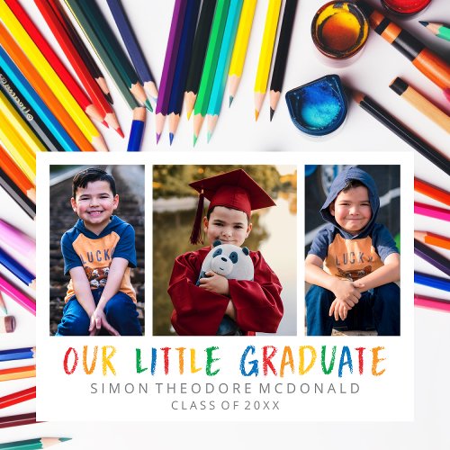 OUR LITTLE GRADUATE PHOTO COLLAGE GRAD INVITATION