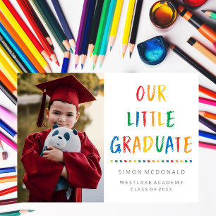 OUR LITTLE GRADUATE   PHOTO GRAD PARTY INVITATION