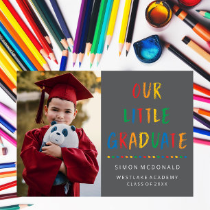 OUR LITTLE GRADUATE   PHOTO GRAD PARTY INVITATION