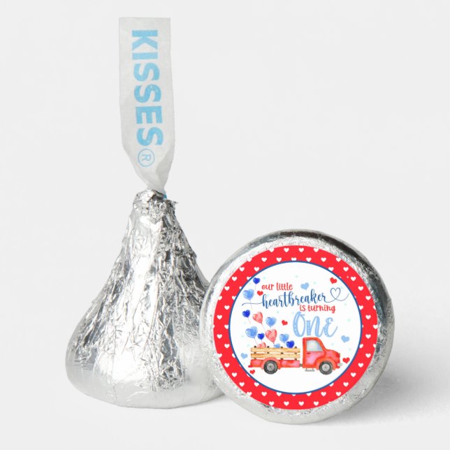 Our Little Heartbreaker is Turning One Hershey®'s Kisses® (Front)