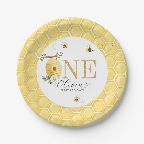 Our Little Honey Bee 1st Bee_Day Birthday Paper Plates