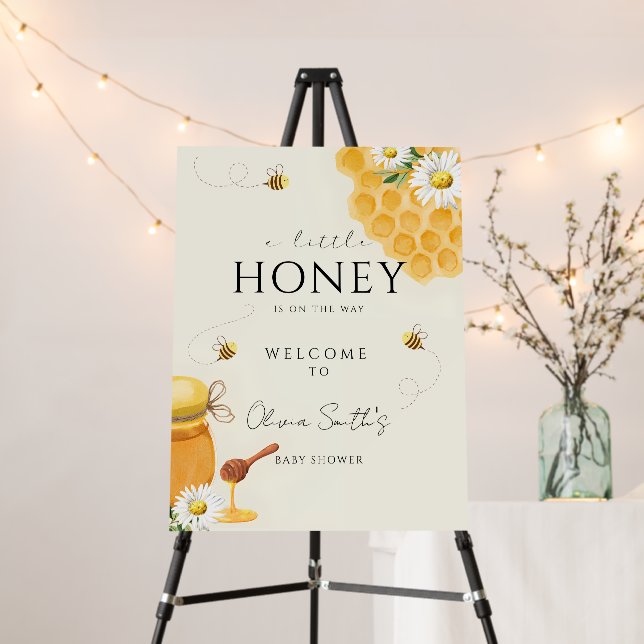 Our Little Honey Bee baby shower Welcome Foam Board (In Situ (Stand))