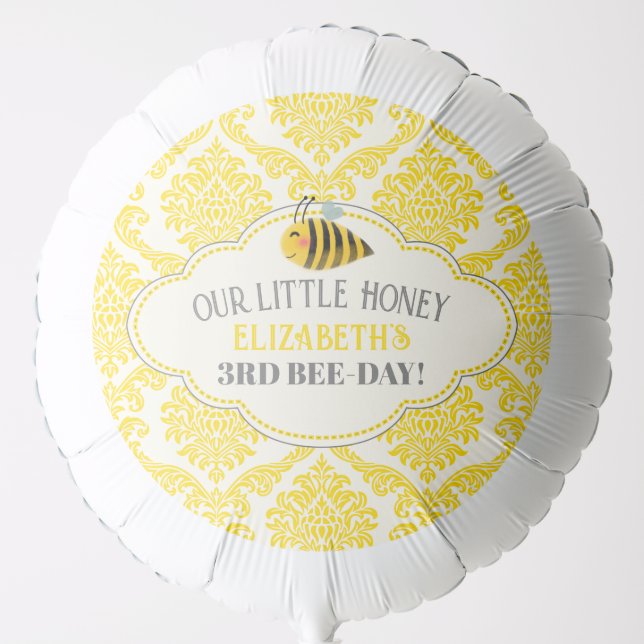 Our Little Honey Bee Birthday Balloon (Front)