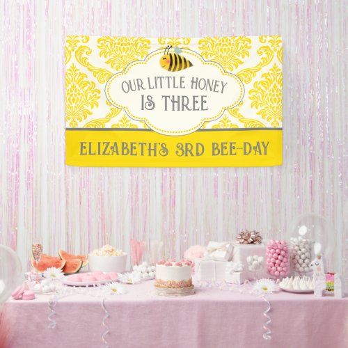 Our Little Honey Bee Birthday Banner