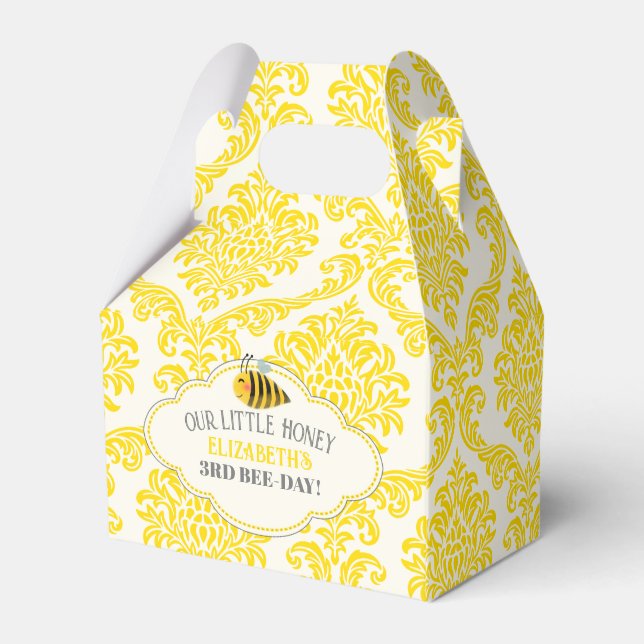 Our Little Honey Bee Birthday Favor Box (Back Side)