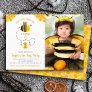 Our Little Honey Bee Cute Sweet Photo Birthday Invitation