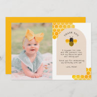 Our little Honey Bee Day Photo Thank You Cards