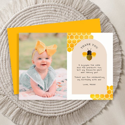Our little Honey Bee Day Photo Thank You Cards