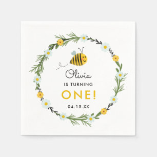 Our Little Honey Bee First Birthday Party Napkins