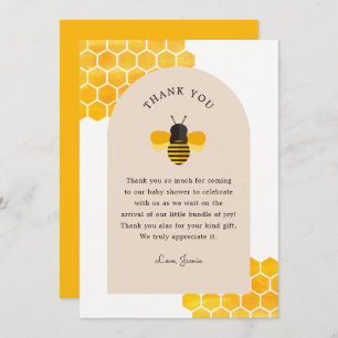 Our little Honey Bee Party Thank You Invitation