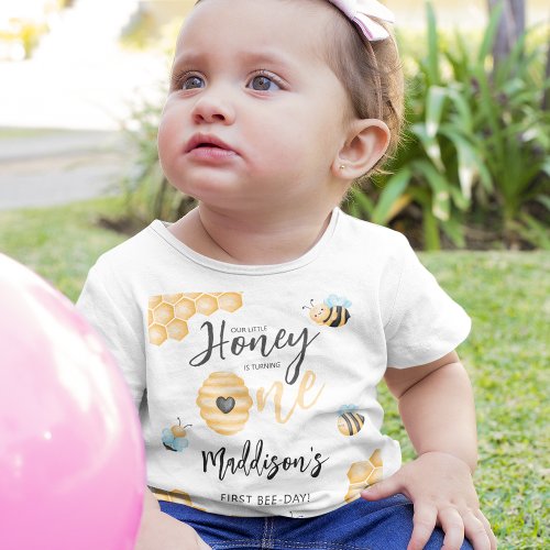 Our Little Honey  First Bee_day Baby T_Shirt