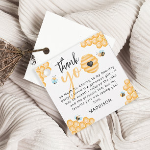 Our Little Honey First Birthday Photo Favor Tags