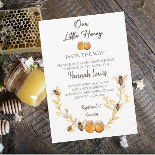 Our Little Honey is on the Way Baby Shower Invitation