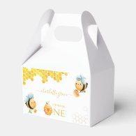 Our Little Honey is Turning One Bee Birthday Favor Box