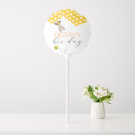 Our little honey is turning one bee girl birthday balloon