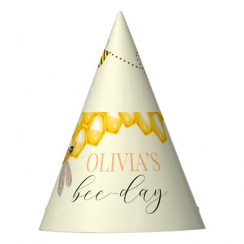 Our little honey is turning one bee girl birthday party hat