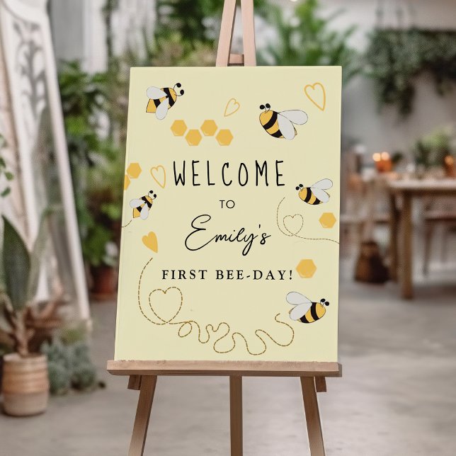Our little honey is turning one birthday welcome foam board (Creator Uploaded)