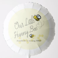 Our Little Hunny Bee Yellow Girl Birthday Balloon