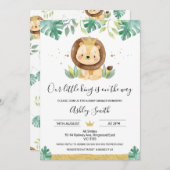 Our Little King Lion Crown Baby Shower Invitation (Front/Back)