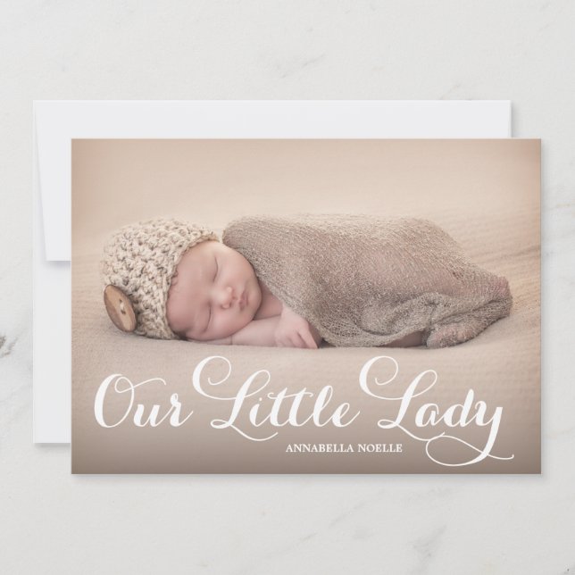 Our Little Lady | Birth Announcement (Front)