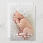 Our Little Lady Birth Announcement at Zazzle