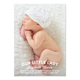 Our Little Lady Birth Announcement