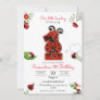Our Little Lady Girl Lady Bug 1st Birthday Party Invitation
