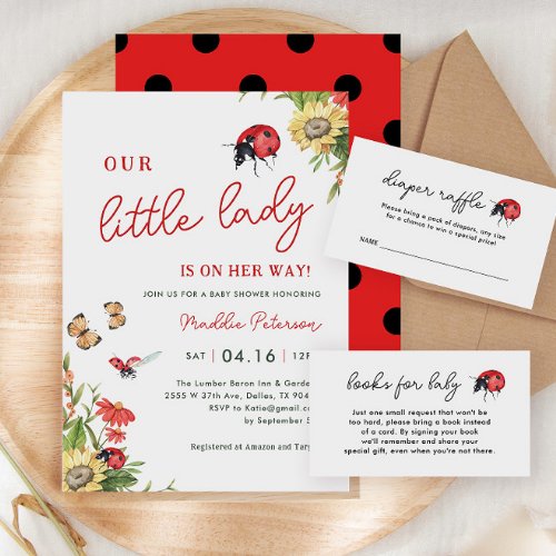 Our Little Lady Is On The Way Baby Shower Invitation