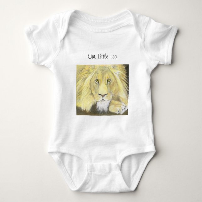 Our Little Leo Lion Baby Bodysuit (Front)