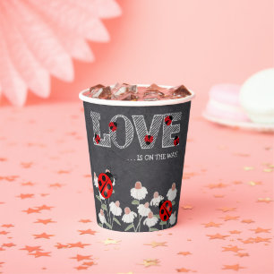Our Little Love Bug Chalkboard Baby Shower Paper Cups