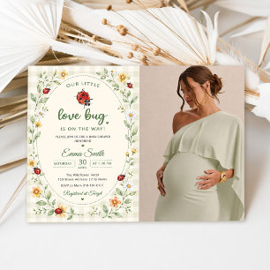 Our Little Love Bug Ladybug Baby Shower Invitation