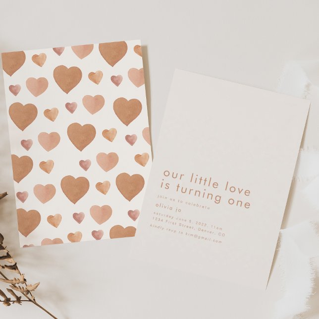 Our Little Love is Turning One Birthday Invite (Creator Uploaded)