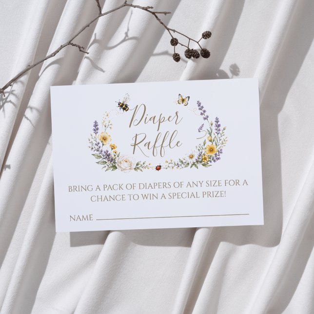 Our Little Lovebug Baby Shower Diaper Raffle Enclosure Card (Creator Uploaded)