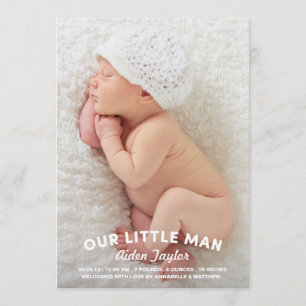 Our Little Man Birth Announcement